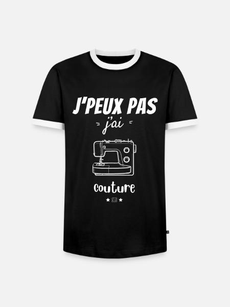 Ich kann nicht nähen - Männer Kontrast-T-Shirt - Schwarz/Weiß