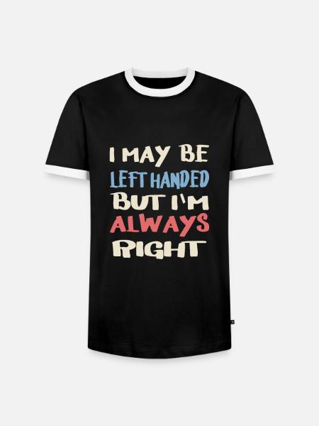 Linkshänder Spruch - Männer Kontrast-T-Shirt - Schwarz/Weiß