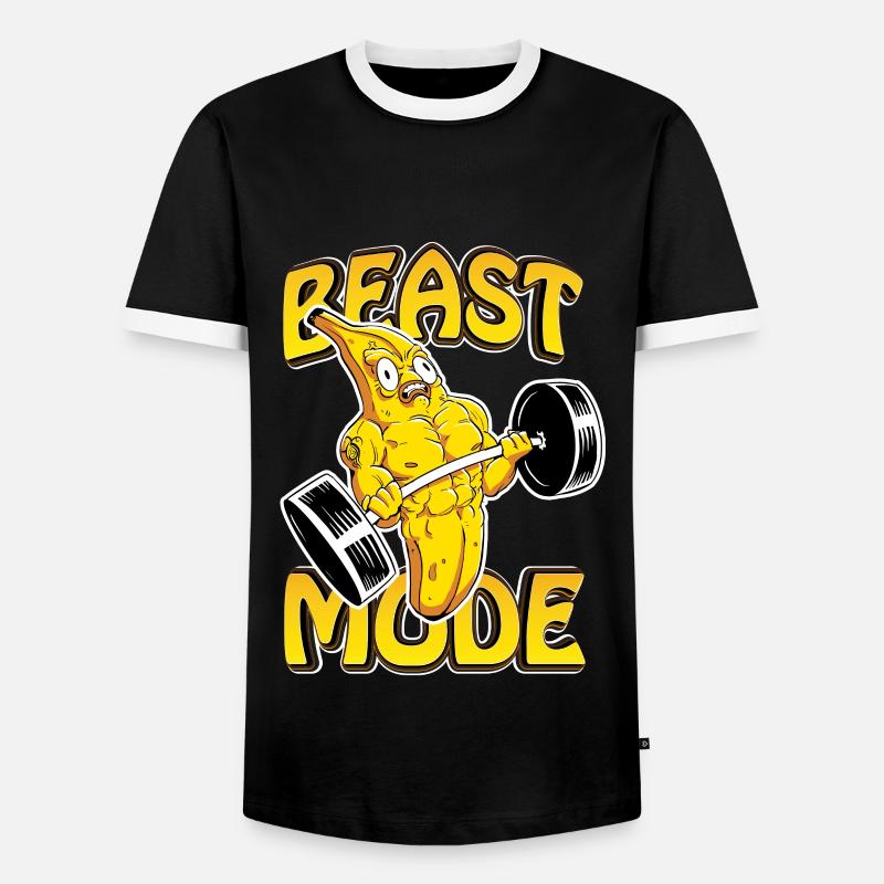 Beast Mode Banane Geschenk - Männer Kontrast-T-Shirt - Schwarz/Weiß