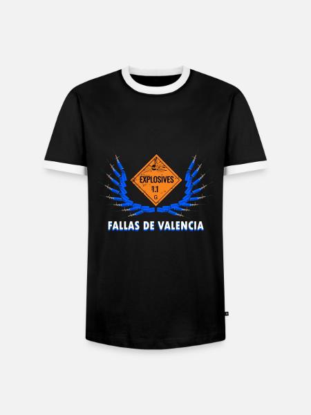 Fallas De Valencia Feuerwerk Pyro - Männer Kontrast-T-Shirt - Schwarz/Weiß