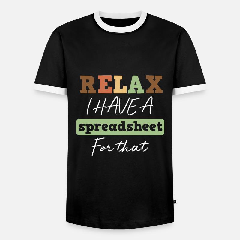 Spreadsheet program Spreadsheets - Men's Ringer Shirt - black/white