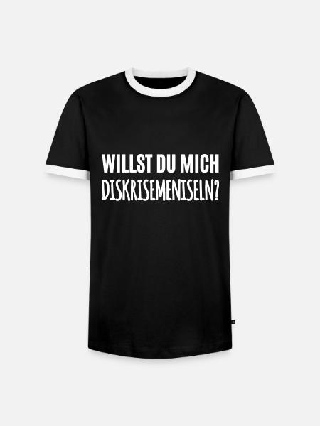 Dsikrisemeniseln - Männer Kontrast-T-Shirt - Schwarz/Weiß