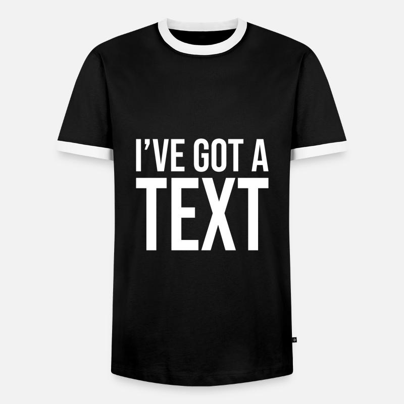 Ich habe einen Text - Männer Kontrast-T-Shirt - Schwarz/Weiß
