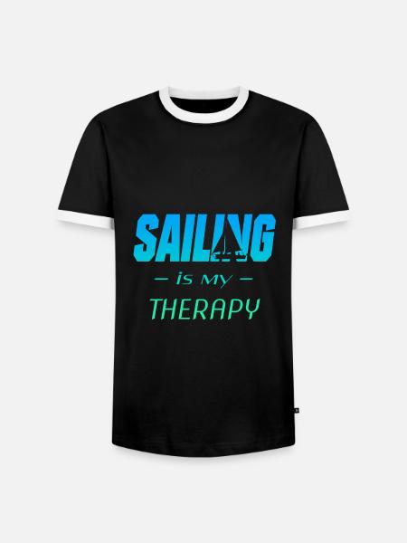 Segeln Sailing Sail - Männer Kontrast-T-Shirt - Schwarz/Weiß