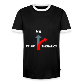Math Gift Nerd Teacher Math Teacher Math - Men's Ringer Shirt - black/white - Front - AI Model Female 172 light (172cm) & AI Model Male 178 light (178cm)
