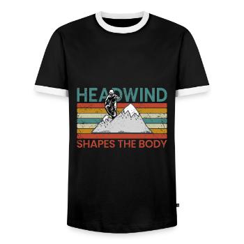 Vélo de montagne Cyclisme Cyclisme Cyclisme - T-shirt contrasté Homme - noir/blanc - Devant - AI Model Female 172 light (172cm) & AI Model Male 178 light (178cm)
