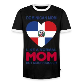 Dominikanische Republik - Männer Kontrast-T-Shirt - Schwarz/Weiß - Vorne - AI Model Female 172 light (172cm) & AI Model Male 178 light (178cm)