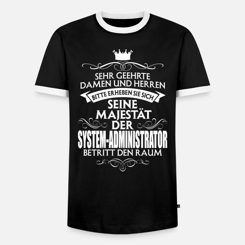 SYSTEM-ADMINISTRATOR - Männer Kontrast-T-Shirt - Schwarz/Weiß