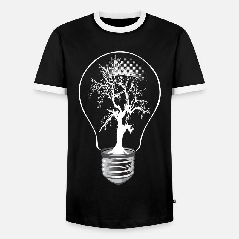 Tree light - T-shirt contrasté Homme - noir/blanc