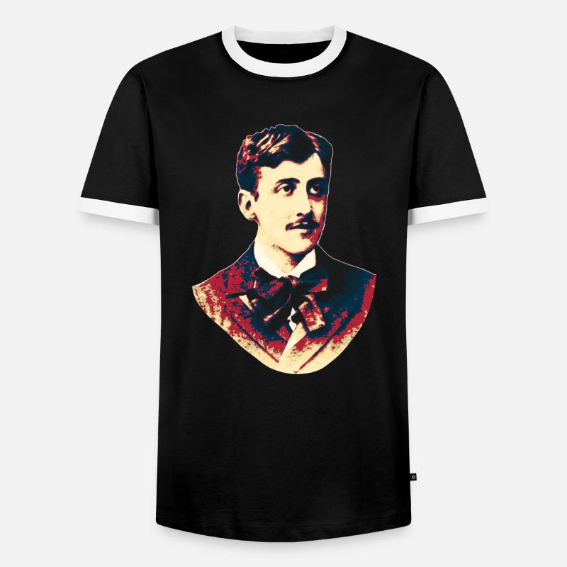 Marcel Proust - Men's Ringer Shirt - black/white