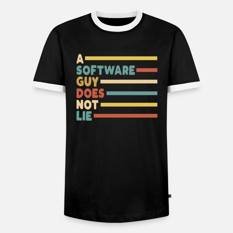 Programmer Coder Software Developer - Men's Ringer Shirt - black/white