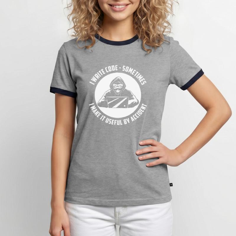 Programmierer Coder Software Entwickler Männer Kontrast-T-Shirt