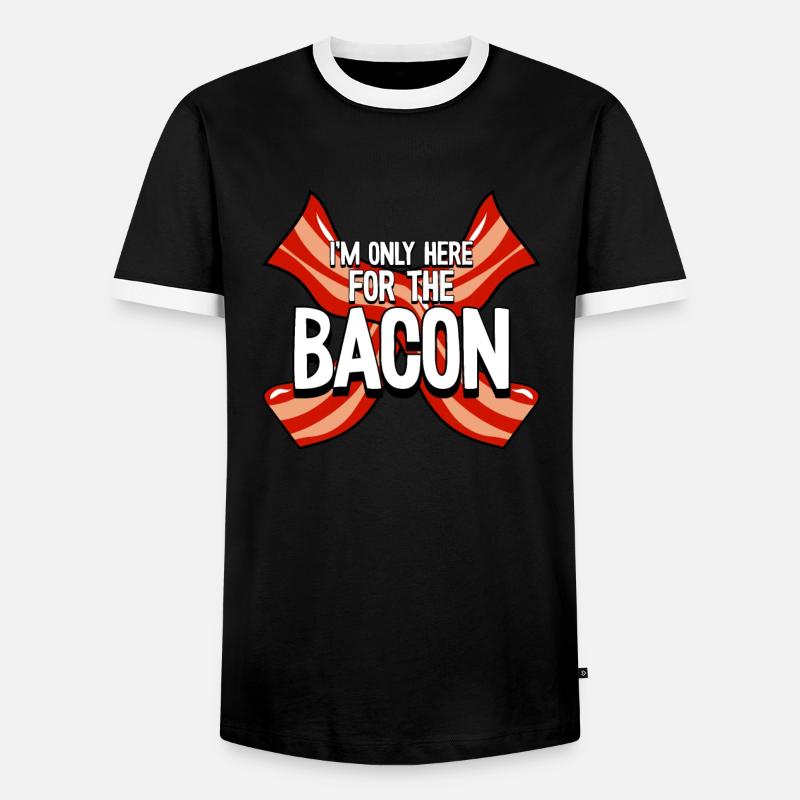 Bacon Bacon Breakfast - Men's Ringer Shirt - black/white