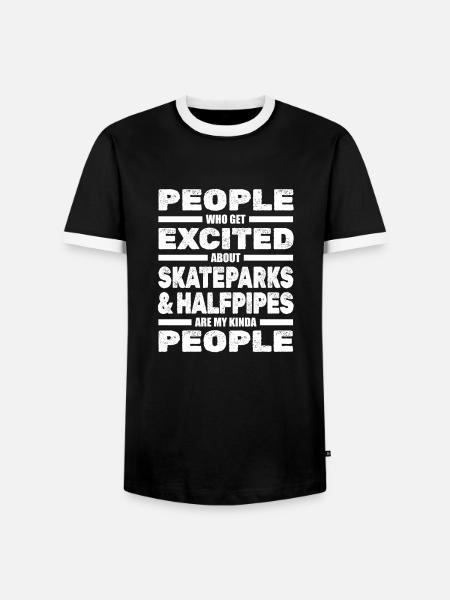 Skateboard Skateboarder Skater - Männer Kontrast-T-Shirt - Schwarz/Weiß