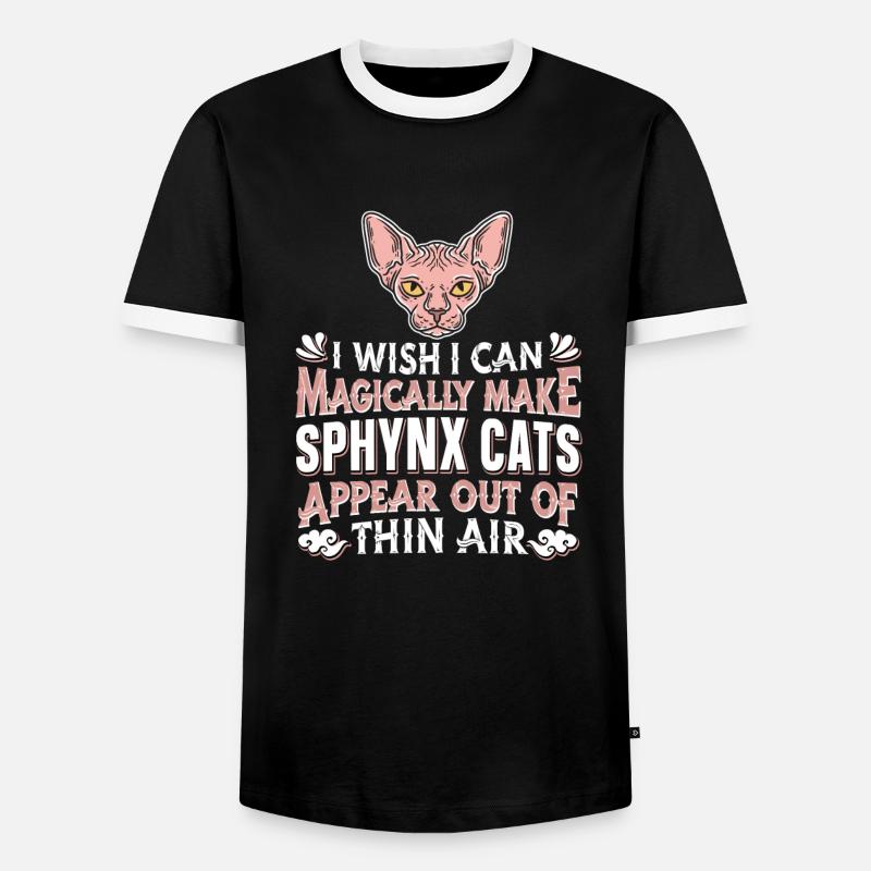 Sphynx Cat - Men's Ringer Shirt - black/white
