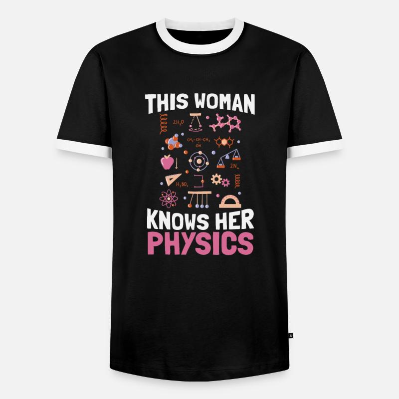 Physics Physicist - Men's Ringer Shirt - black/white