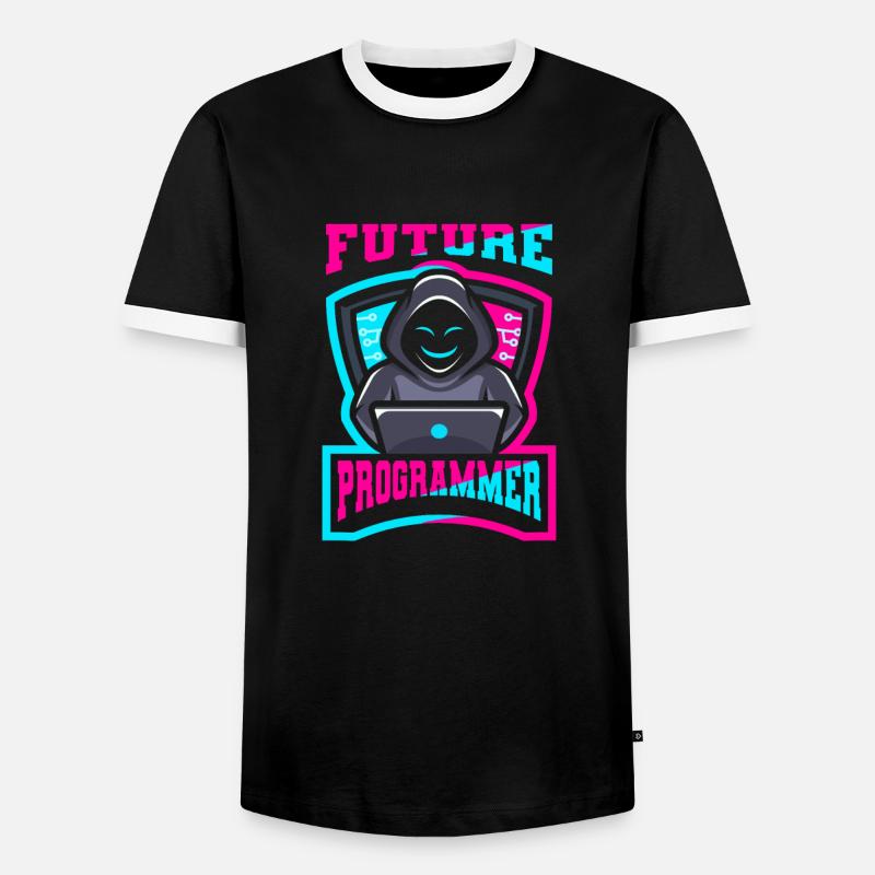 Programmeur Coder Développeur de logiciels - T-shirt contrasté Homme - noir/blanc