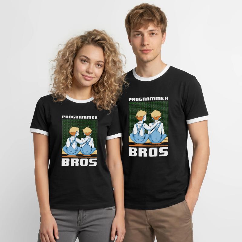 Programmierer Coder Software Entwickler Männer Kontrast-T-Shirt