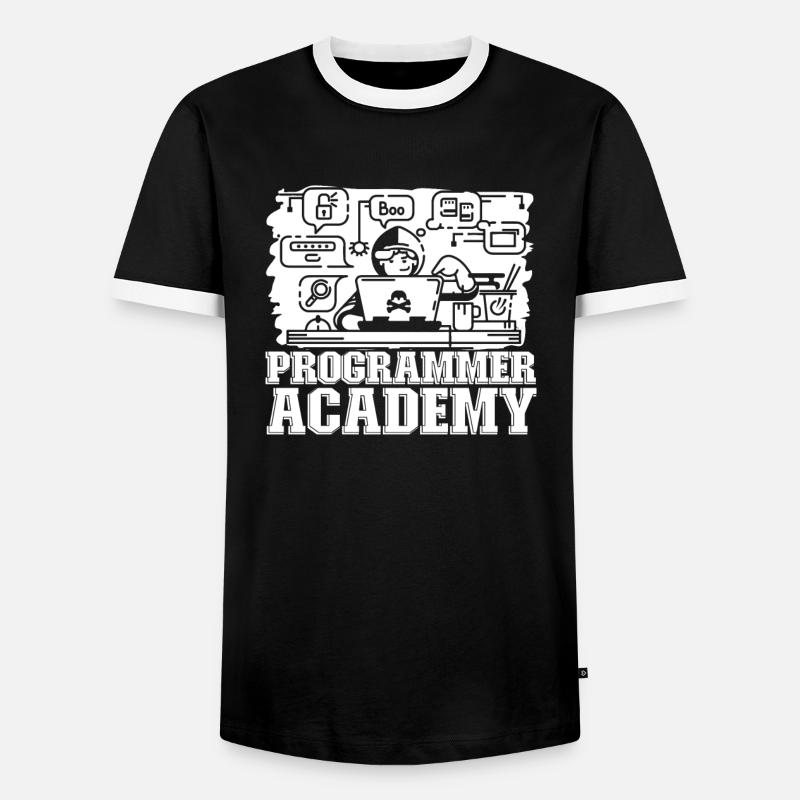 Programmer Coder Software Developer - Men's Ringer Shirt - black/white