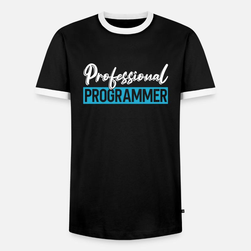 Programmer Coder Software Developer - Men's Ringer Shirt - black/white