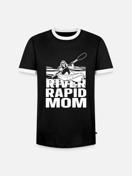 Rafting Wildwasser Kanu Kajak - Männer Kontrast-T-Shirt - Schwarz/Weiß