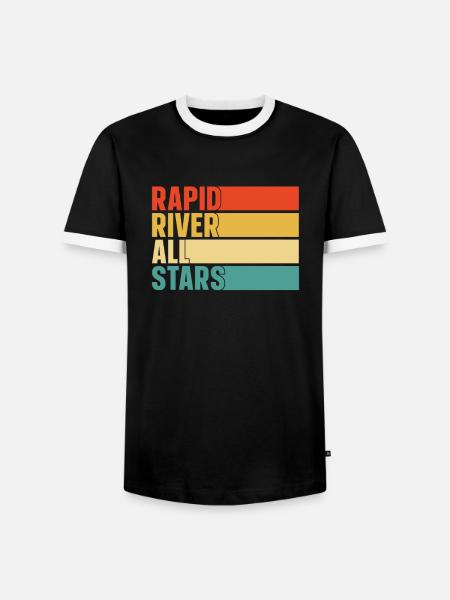 Rafting Wildwasser Kanu Kajak - Männer Kontrast-T-Shirt - Schwarz/Weiß