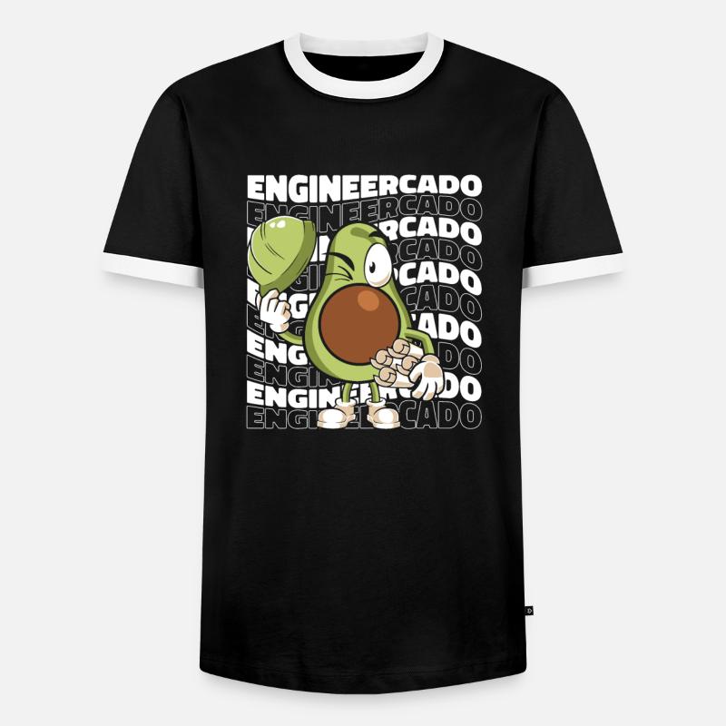 Engineer Master Technician Diploma - Men's Ringer Shirt - black/white