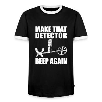 Prospecteur - T-shirt contrasté Homme - noir/blanc - Devant - AI Model Female 172 light (172cm) & AI Model Male 178 light (178cm)
