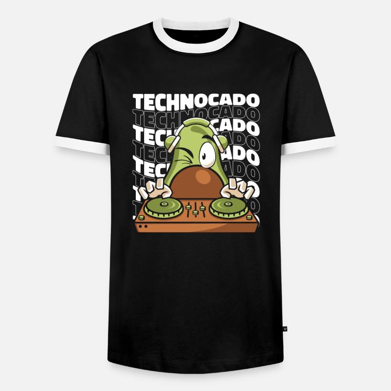 Techno - Men's Ringer Shirt - black/white