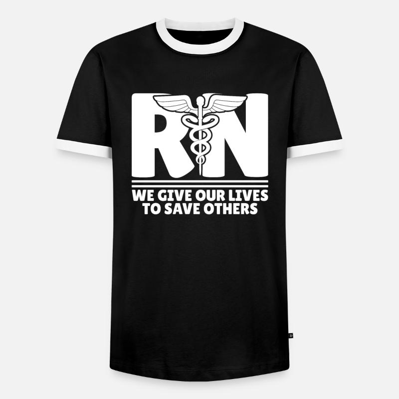 Krankenschwester - Männer Kontrast-T-Shirt - Schwarz/Weiß