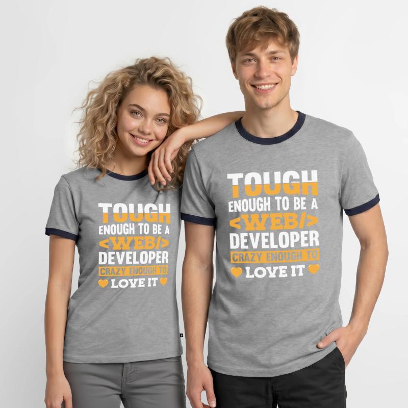 Web Developer Webdeveloper Web Developer Men's Ringer Shirt