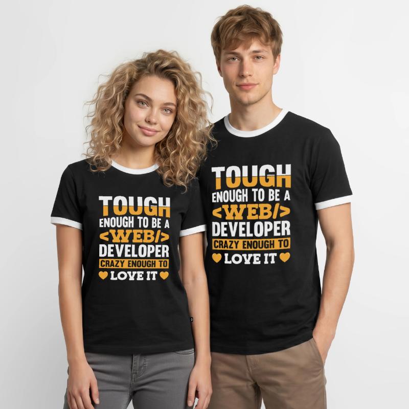 Web Developer Webdeveloper Web Developer Men's Ringer Shirt