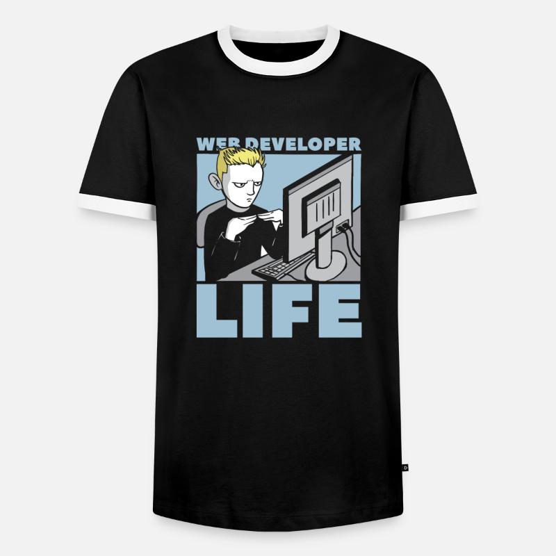 Web Entwickler Webdeveloper Web-Entwickler - Männer Kontrast-T-Shirt - Schwarz/Weiß
