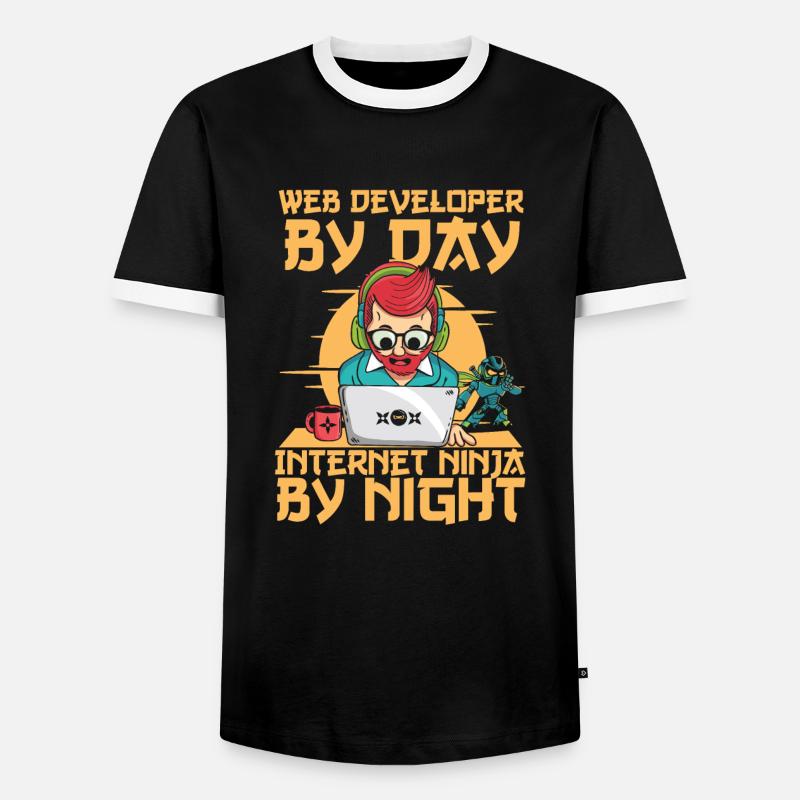 Web Entwickler Webdeveloper Web-Entwickler - Männer Kontrast-T-Shirt - Schwarz/Weiß