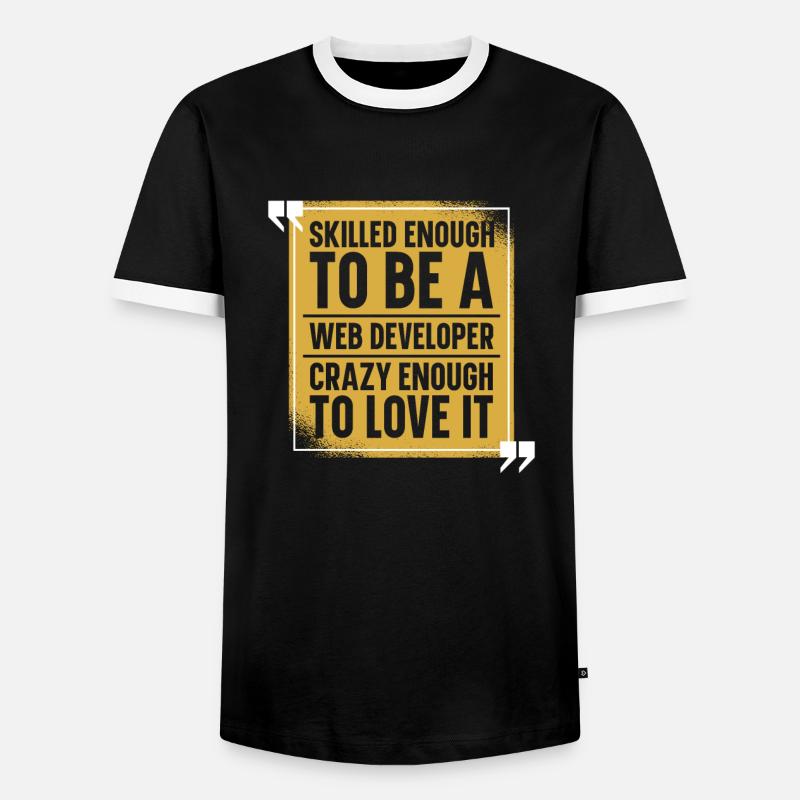 Web Entwickler Webdeveloper Web-Entwickler - Männer Kontrast-T-Shirt - Schwarz/Weiß