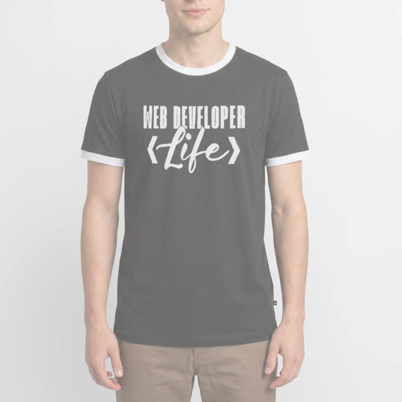 Web Developer Webdeveloper Web Developer Men's Ringer Shirt