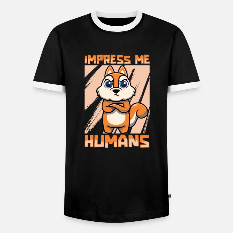 Eichhörnchen - Männer Kontrast-T-Shirt - Schwarz/Weiß