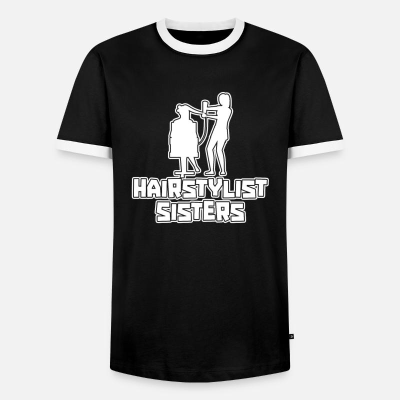 Coiffeuse Coiffeuse Sœurs - T-shirt contrasté Homme - noir/blanc