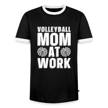 Volleyball Volleyball Player Volleyball Mama - T-shirt contrasté Homme - noir/blanc - Devant - AI Model Female 172 light (172cm) & AI Model Male 178 light (178cm)