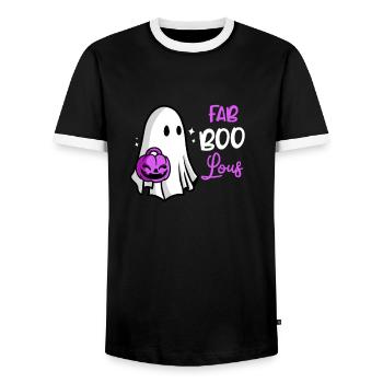 Halloween - T-shirt contrasté Homme - noir/blanc - Devant - AI Model Female 172 light (172cm) & AI Model Male 178 light (178cm)