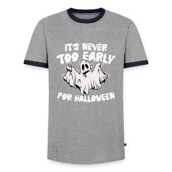 Halloween - T-shirt contrasté Homme - gris/marine  - Devant - AI Model Female 172 light (172cm) & AI Model Male 178 light (178cm)