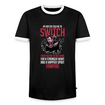 Halloween - T-shirt contrasté Homme - noir/blanc - Devant - AI Model Female 172 light (172cm) & AI Model Male 178 light (178cm)