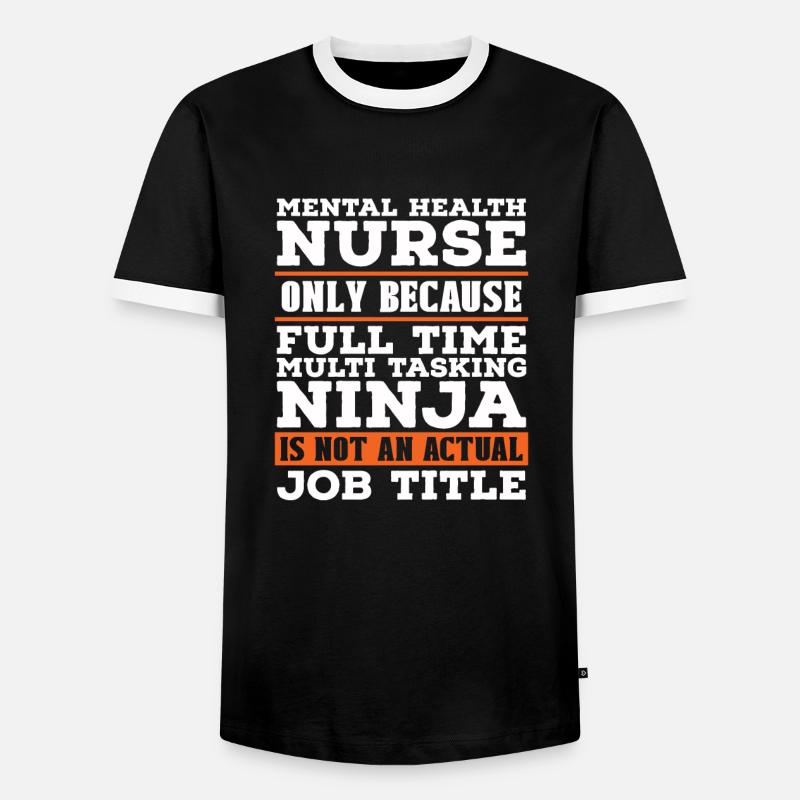 Krankenschwester Ninja - Männer Kontrast-T-Shirt - Schwarz/Weiß