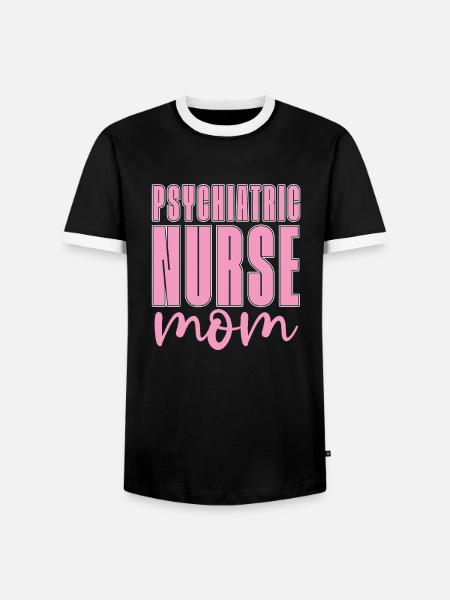 Krankenschwester Mama - Männer Kontrast-T-Shirt - Schwarz/Weiß