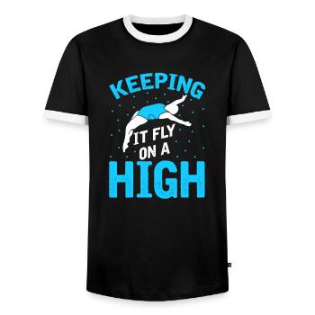 Plongeurs Plongée Froid - T-shirt contrasté Homme - noir/blanc - Devant - AI Model Female 172 light (172cm) & AI Model Male 178 light (178cm)