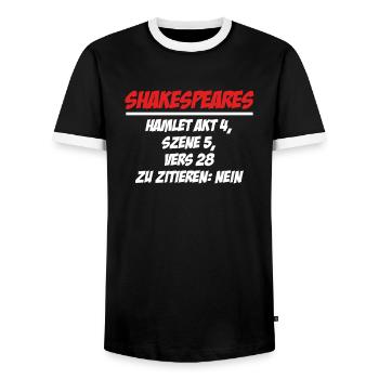 Schwarzer Humor Ironie - Männer Kontrast-T-Shirt - Schwarz/Weiß - Vorne - AI Model Female 172 light (172cm) & AI Model Male 178 light (178cm)