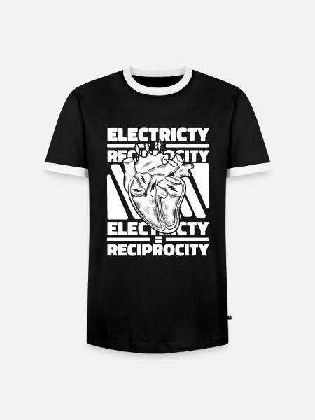 Electrician Electronics technician Construction electrician - Men's Ringer Shirt - black/white