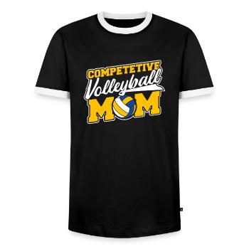 Volleyball Volleyball Player Volleyball Mama - T-shirt contrasté Homme - noir/blanc - Devant - AI Model Female 172 light (172cm) & AI Model Male 178 light (178cm)