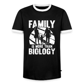 Biology Biologist Children Biology - Men's Ringer Shirt - black/white - Front - AI Model Female 172 light (172cm) & AI Model Male 178 light (178cm)