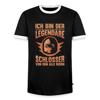 Schmied Metallbauer Schlosser - Männer Kontrast-T-Shirt - Schwarz/Weiß - Vorne - AI Model Female 172 light (172cm) & AI Model Male 178 light (178cm)